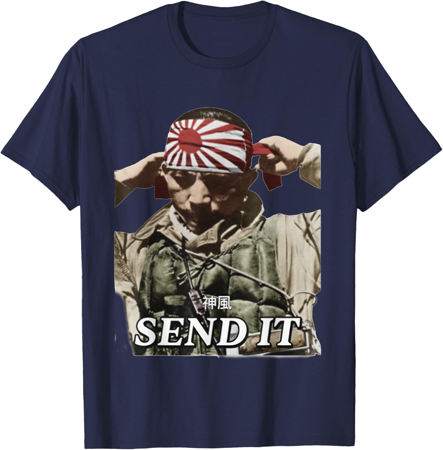 Kamikaze Pilot Send It T-Shirt - T-Shirt | Navy