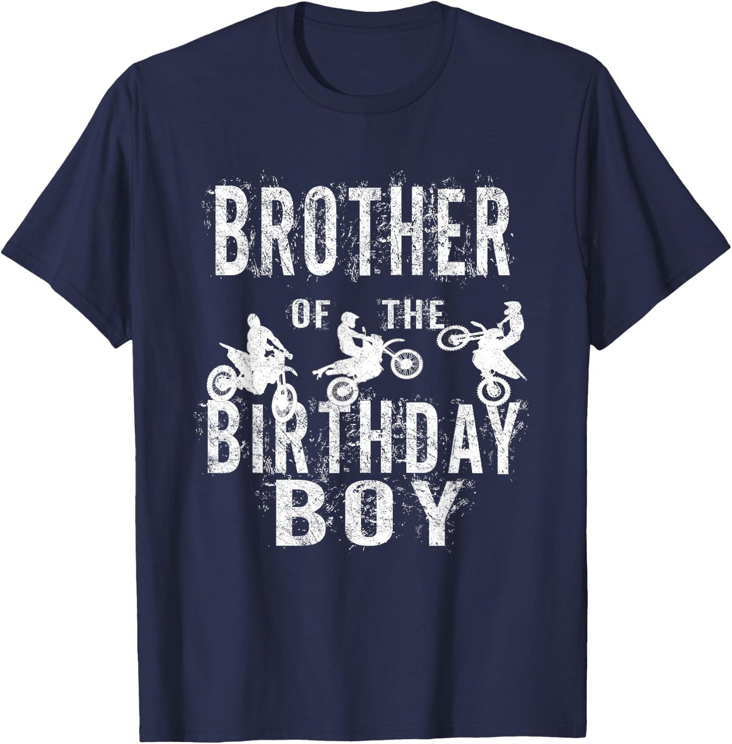 Brother Of The Birthday Boy Dirt Bike B-day Party T-Shirt - T-Shirt | Navy