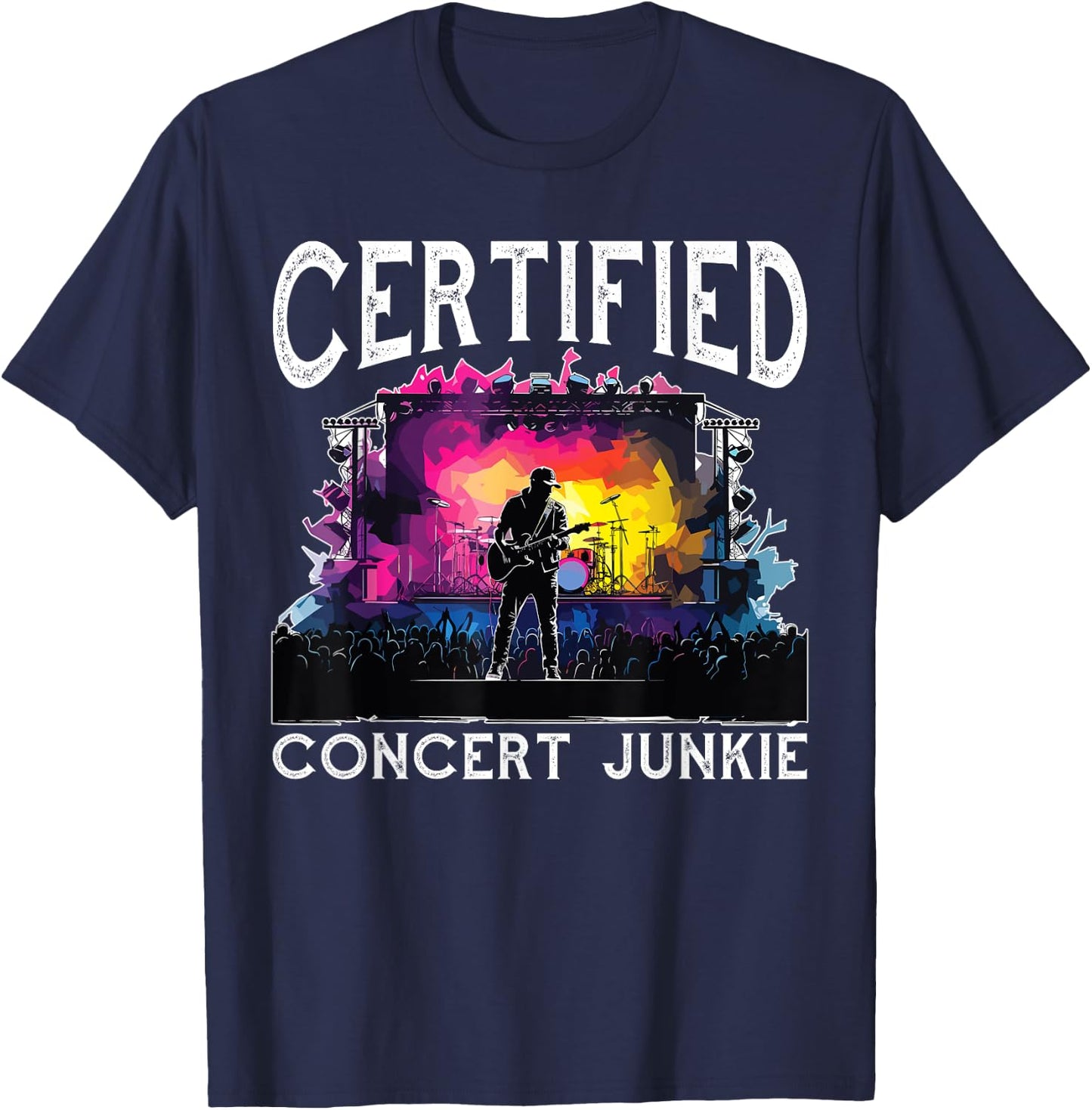 Certified Concert Junkie T-Shirt - T-Shirt | Navy