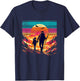 father daughter hiking mountain Camping Buddies Daughter dad T-Shirt - T-Shirt | Navy