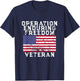 Operation Enduring Freedom Veteran - Vintage US Flag T-Shirt - T-Shirt | Navy