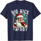 Big Nick Energy Funny Christmas Vintage Santa Smoking Cigar T-Shirt - T-Shirt | Navy