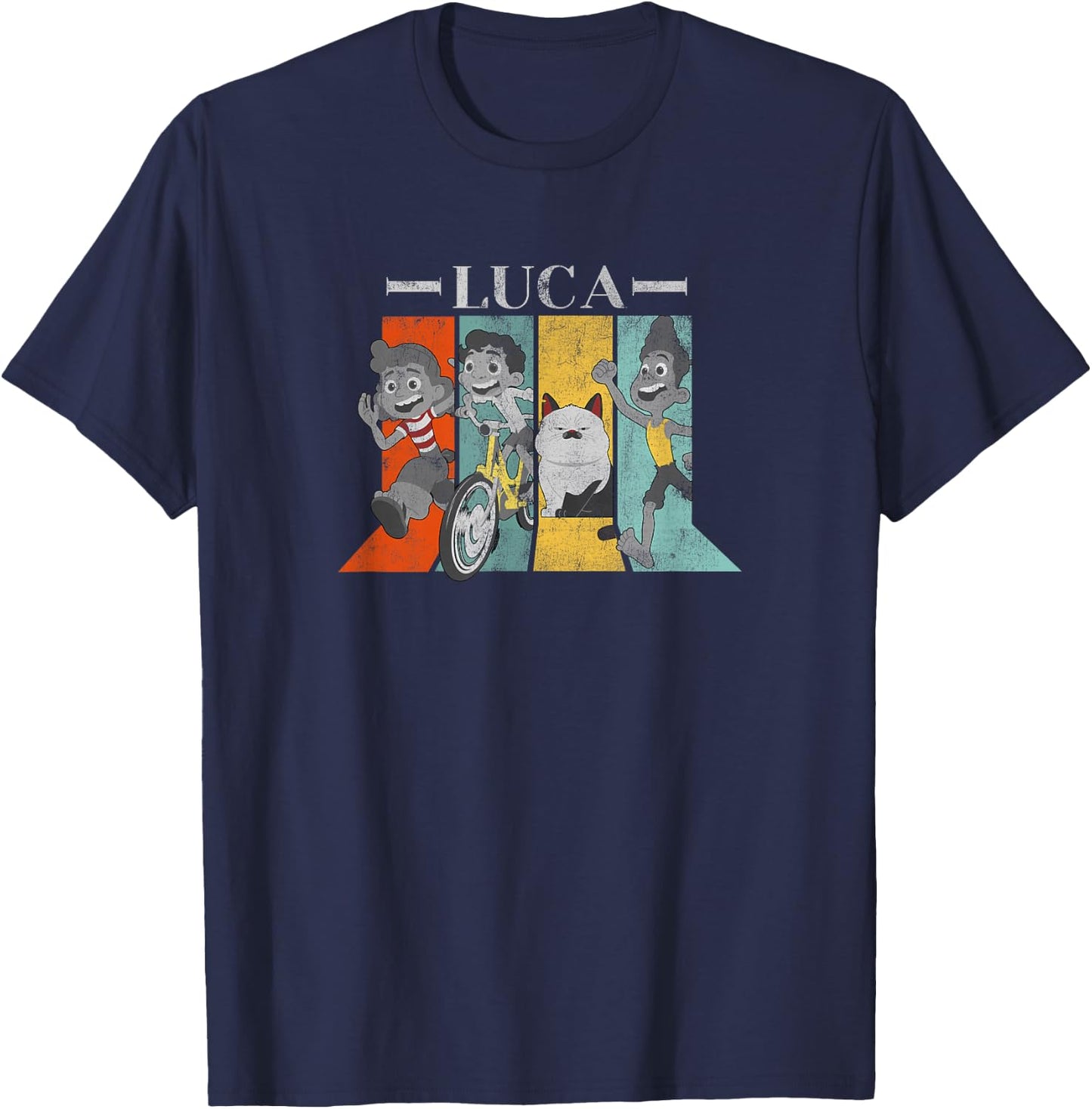 Disney Pixar Luca Character Panels V1 T-Shirt - T-Shirt | Navy