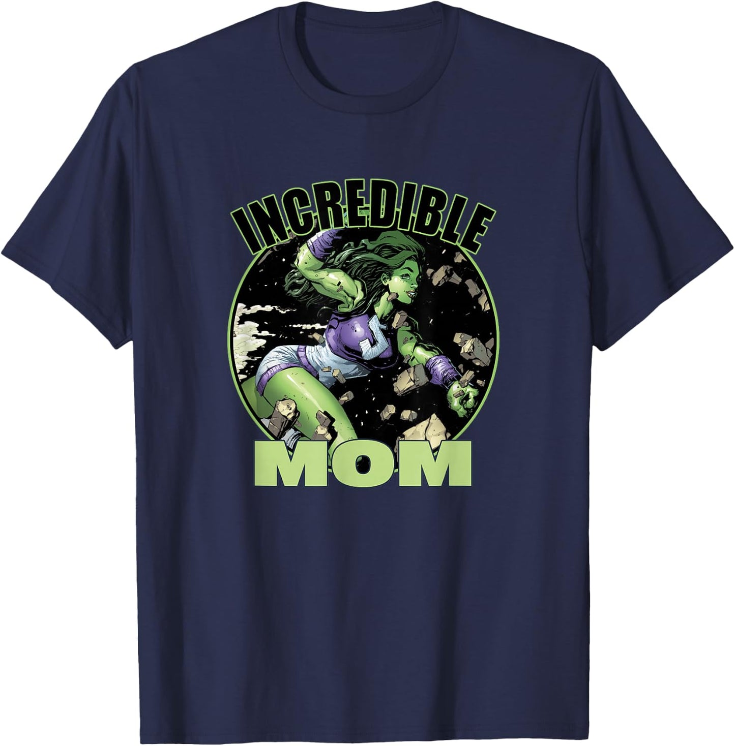 Marvel She-Hulk Mother's Day Incredible Mom Chest Portrait T-Shirt - T-Shirt | Navy