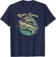 Big Wave River Queen Ski Boat T-Shirt - T-Shirt | Navy