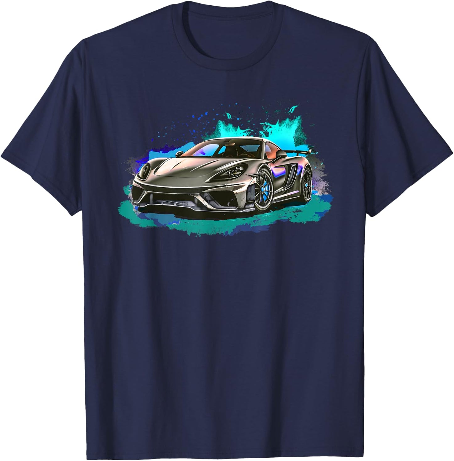 Exotic Concept Sports Car Supercar Luxury Hypercar Graphic T-Shirt - T-Shirt | Navy