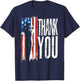 USA Flag Thank You Veterans Day 4th of July Patriotic T-Shirt - T-Shirt | Navy