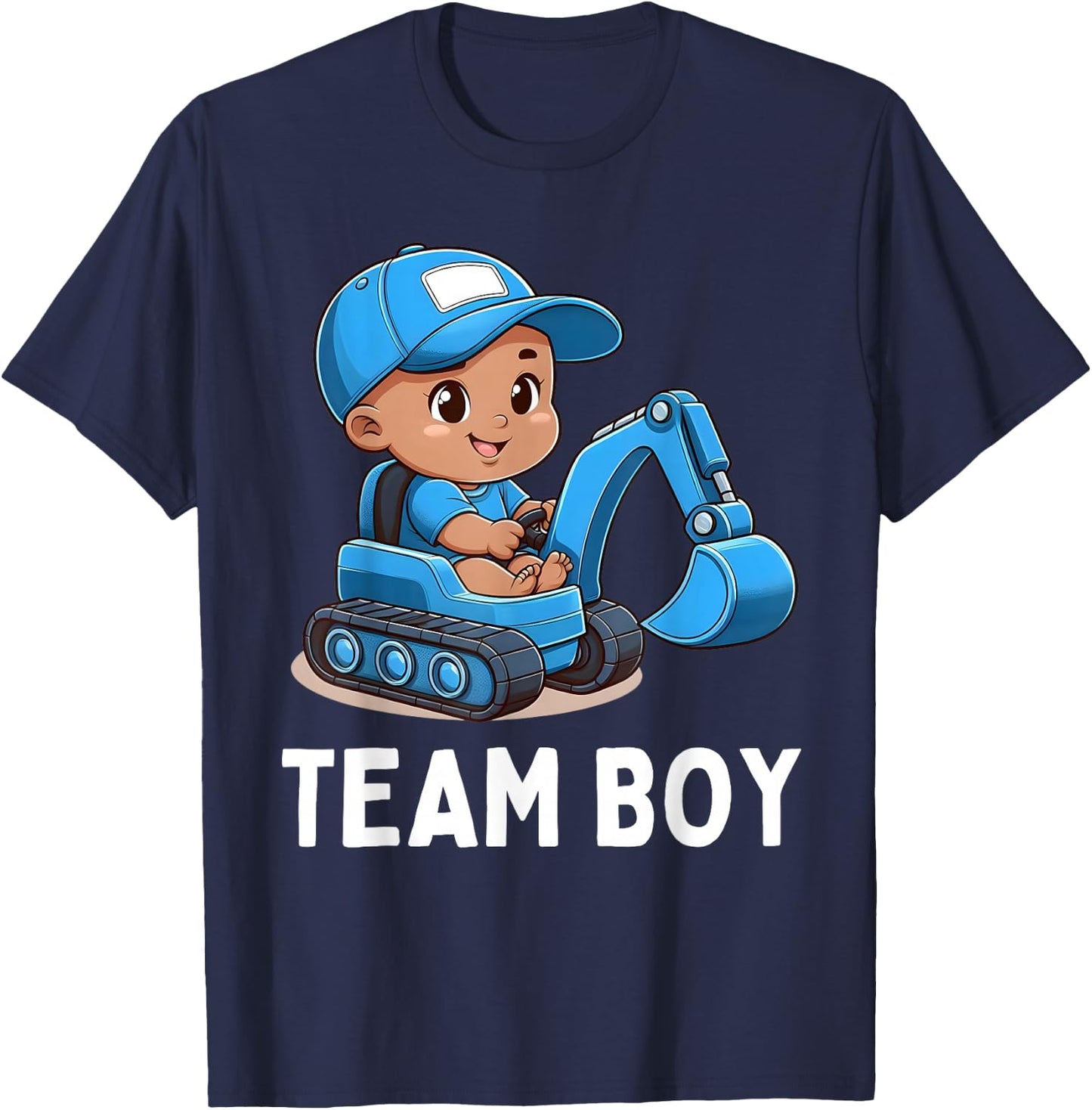 Team Boy Blue Baby Gender Reveal Party Baby Announcement T-Shirt - T-Shirt | Navy