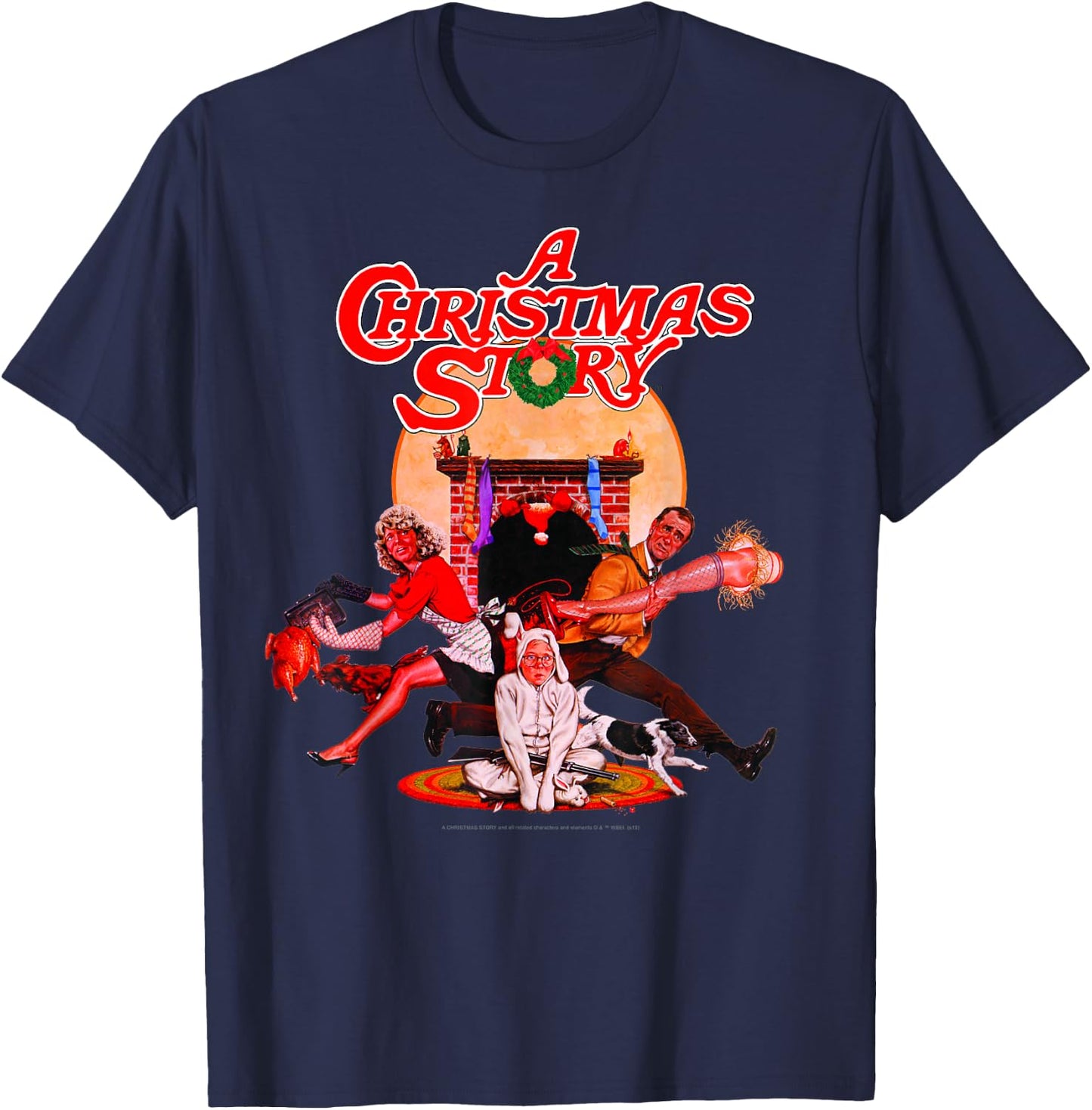 A Christmas Story Group Shot Poster T-Shirt - T-Shirt | Navy