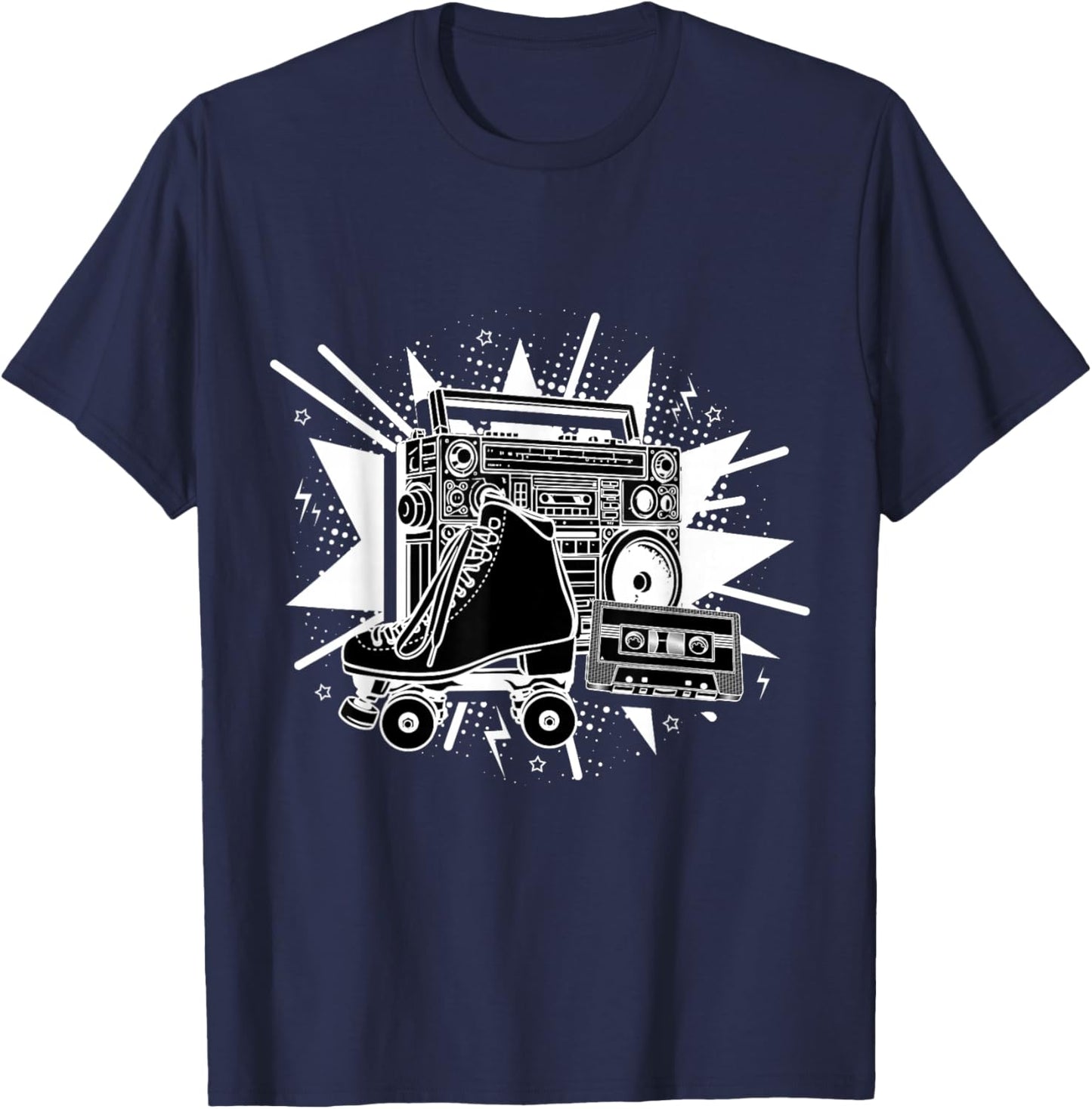 Retro Roller Skates Vintage Fun Skating Lifestyle Skates T-Shirt - T-Shirt | Navy