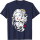 Skulls and Succulents Japanese Geisha Oni Mask T-Shirt - T-Shirt | Navy