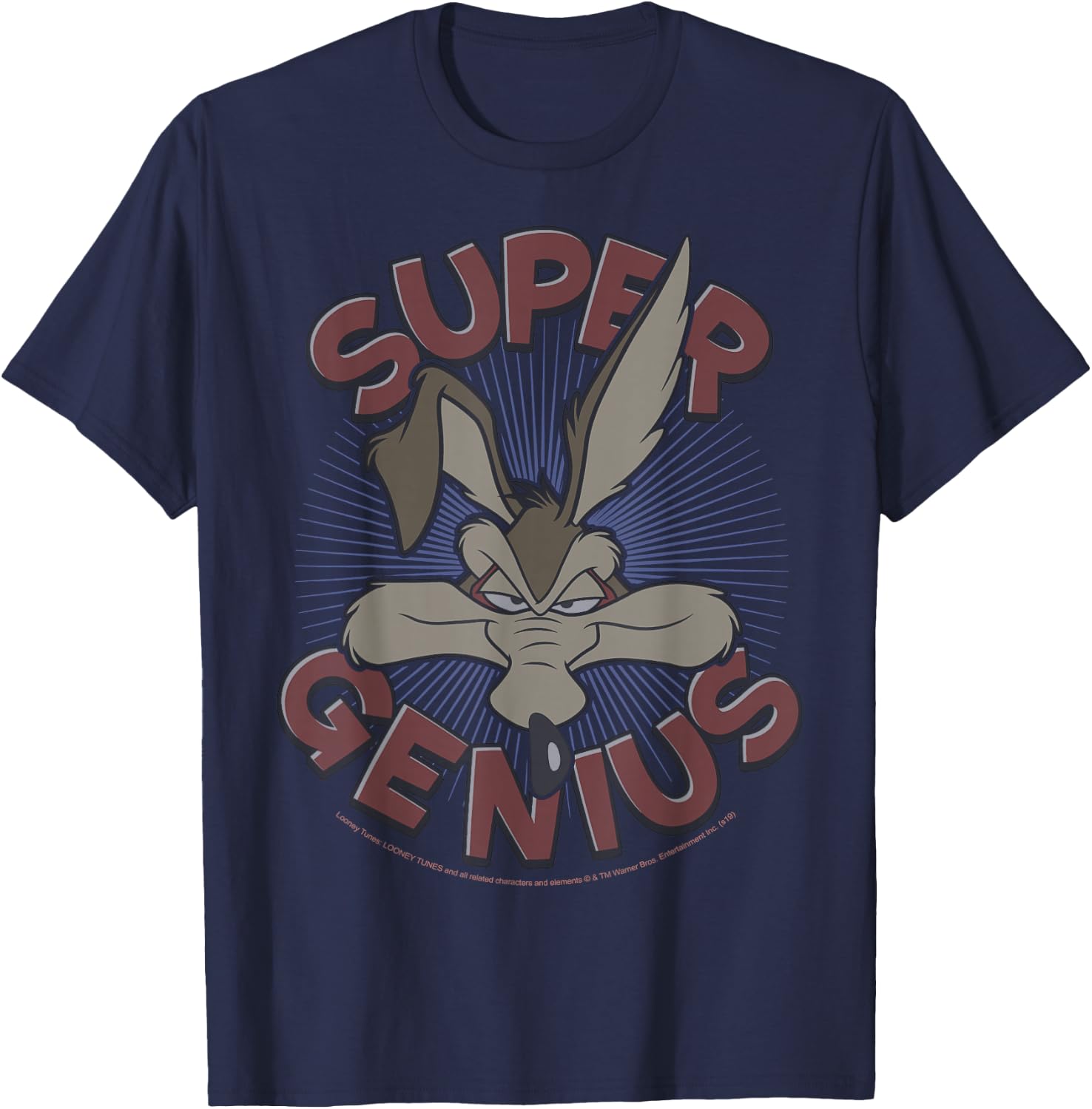 Looney Tunes Wile E. Coyote Super Genius T-Shirt - T-Shirt | Navy