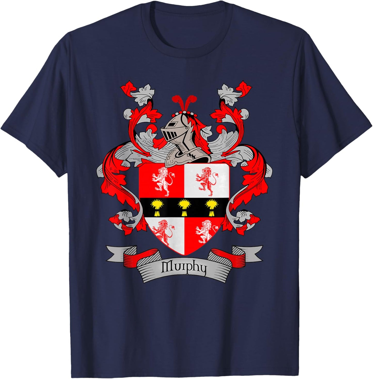Murphy Coat of Arms | Murphy Surname Family Crest T-Shirt - T-Shirt | Navy