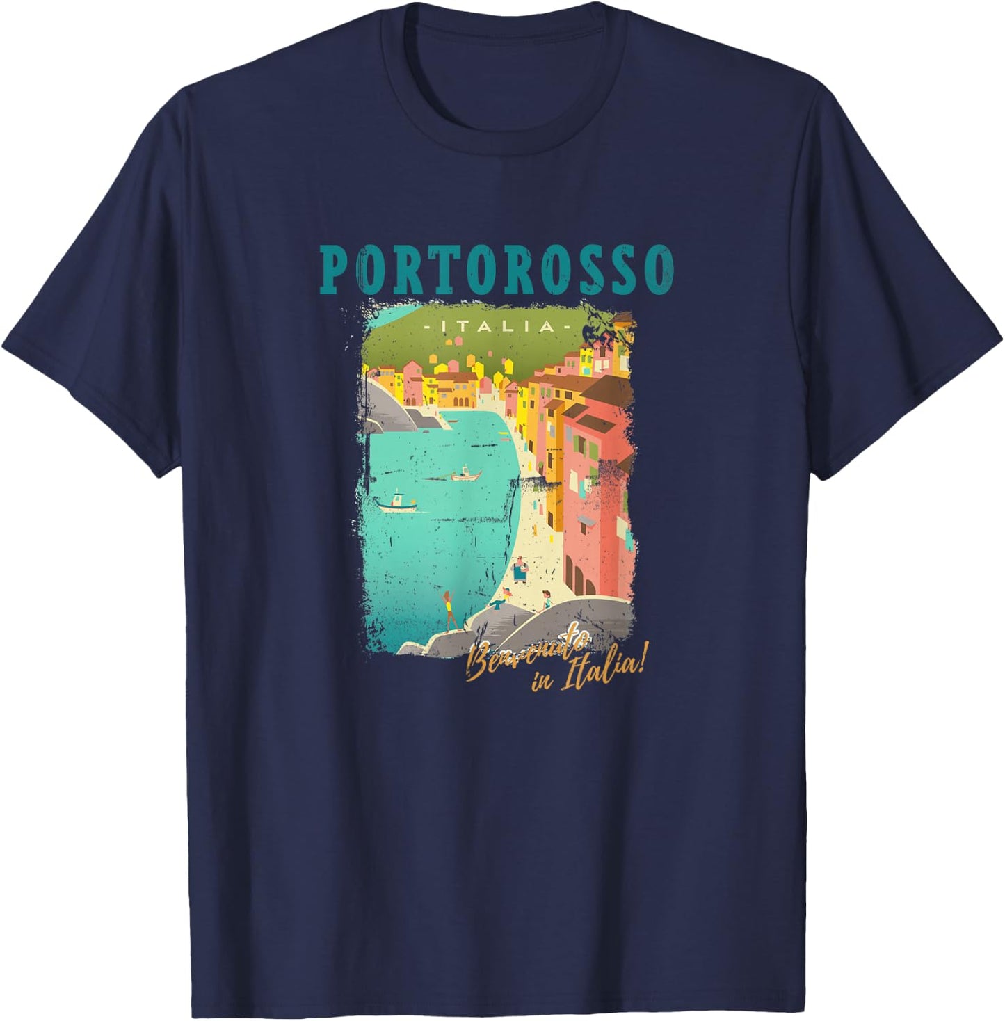 Disney Pixar Luca Portorosso Benvenuto in Italia T-Shirt - T-Shirt | Navy