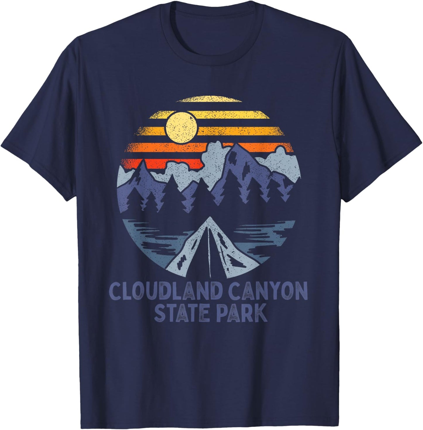 Cloudland Canyon State Park Georgia GA Blue Ridge Mountains T-Shirt - T-Shirt | Navy