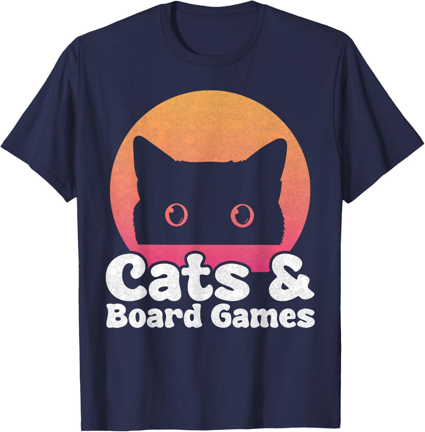 Cats and Board Games Cat and Board Game Men Women Kids T-Shirt - T-Shirt | Navy