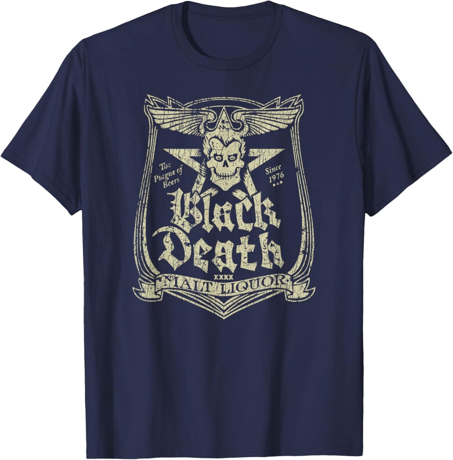 Black Death Malt Liquor 1976 T-Shirt - T-Shirt | Navy