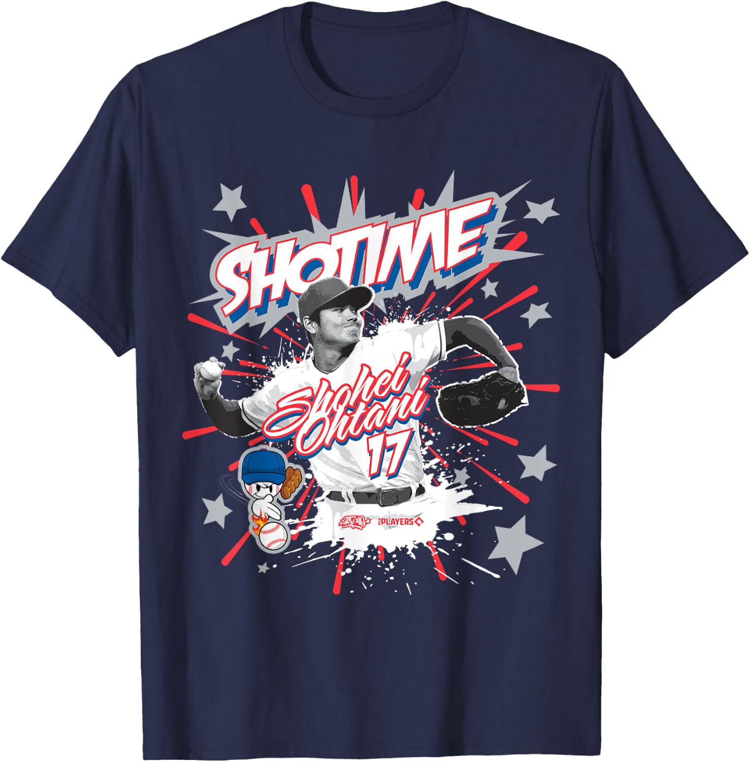 Shohei Ohtani Shotime Los Angeles Baseball Sket One x MLBPA T-Shirt - T-Shirt | Navy