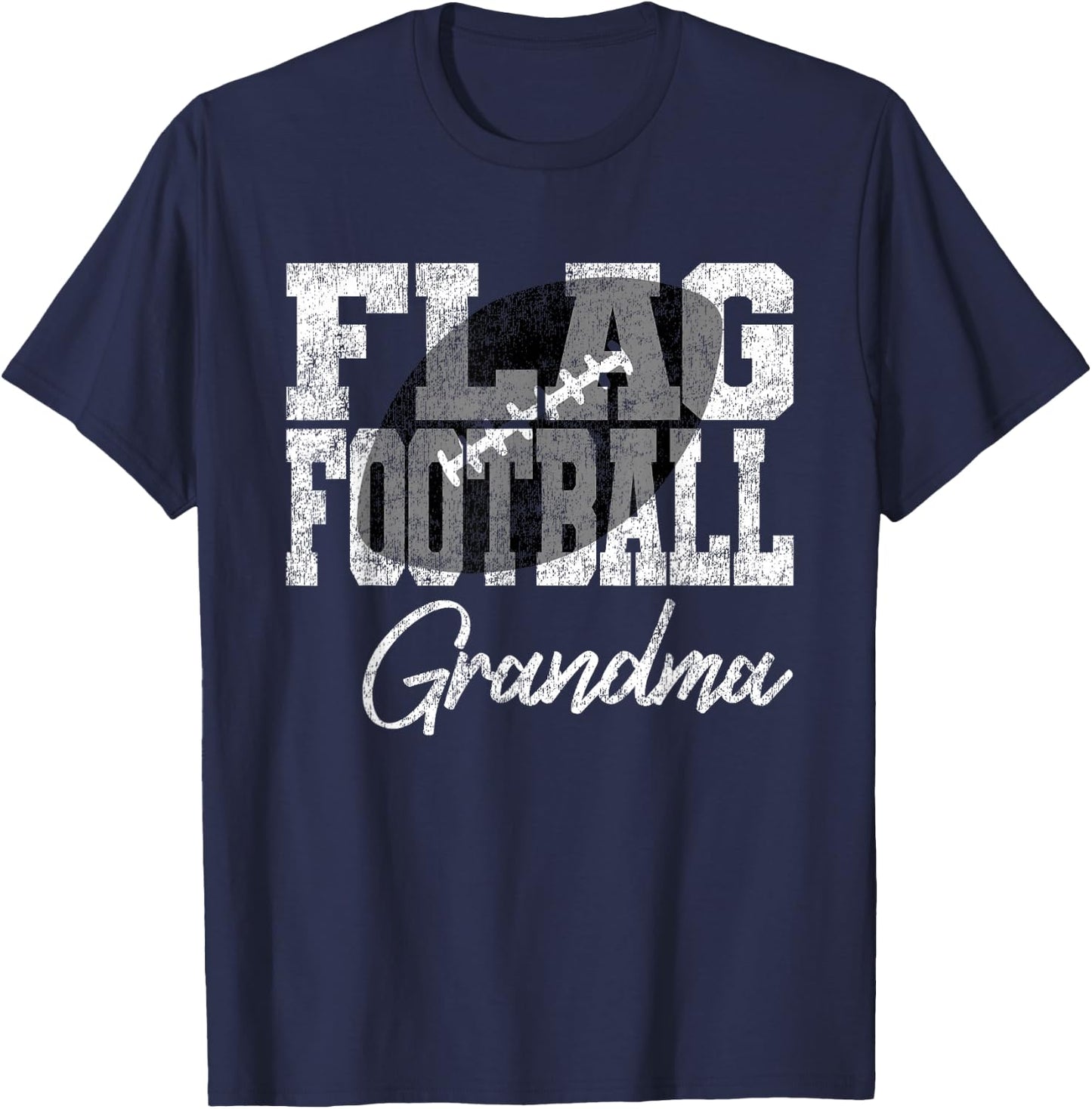 Grandma Football Flag T-Shirt - T-Shirt | Navy
