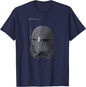 Star Wars The Clone Wars The Bad Batch Crosshair Helmet T-Shirt - T-Shirt | Navy