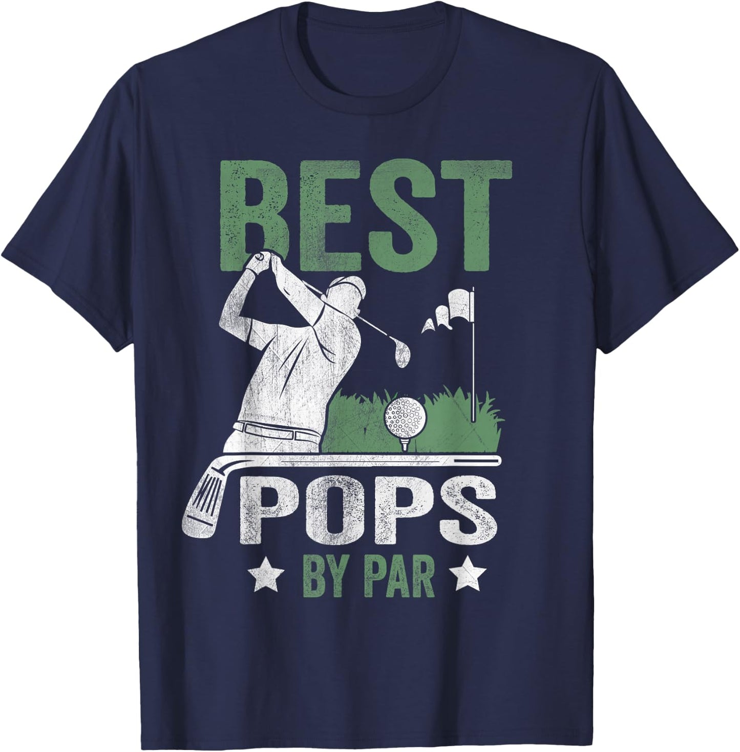 Best Pops By Par Father's Day Golf Gift T-Shirt - T-Shirt | Navy