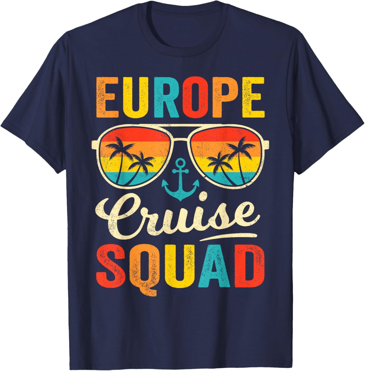 Europe Cruise Squad 2025 European Matching Family Group T-Shirt - T-Shirt | Navy