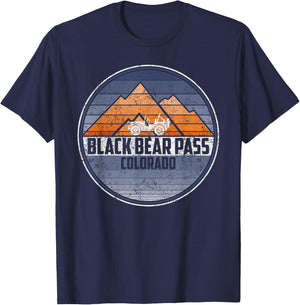 Black Bear Pass- 4x4 Off-road SUV Colorado Outdoor Trail T-Shirt - T-Shirt | Navy