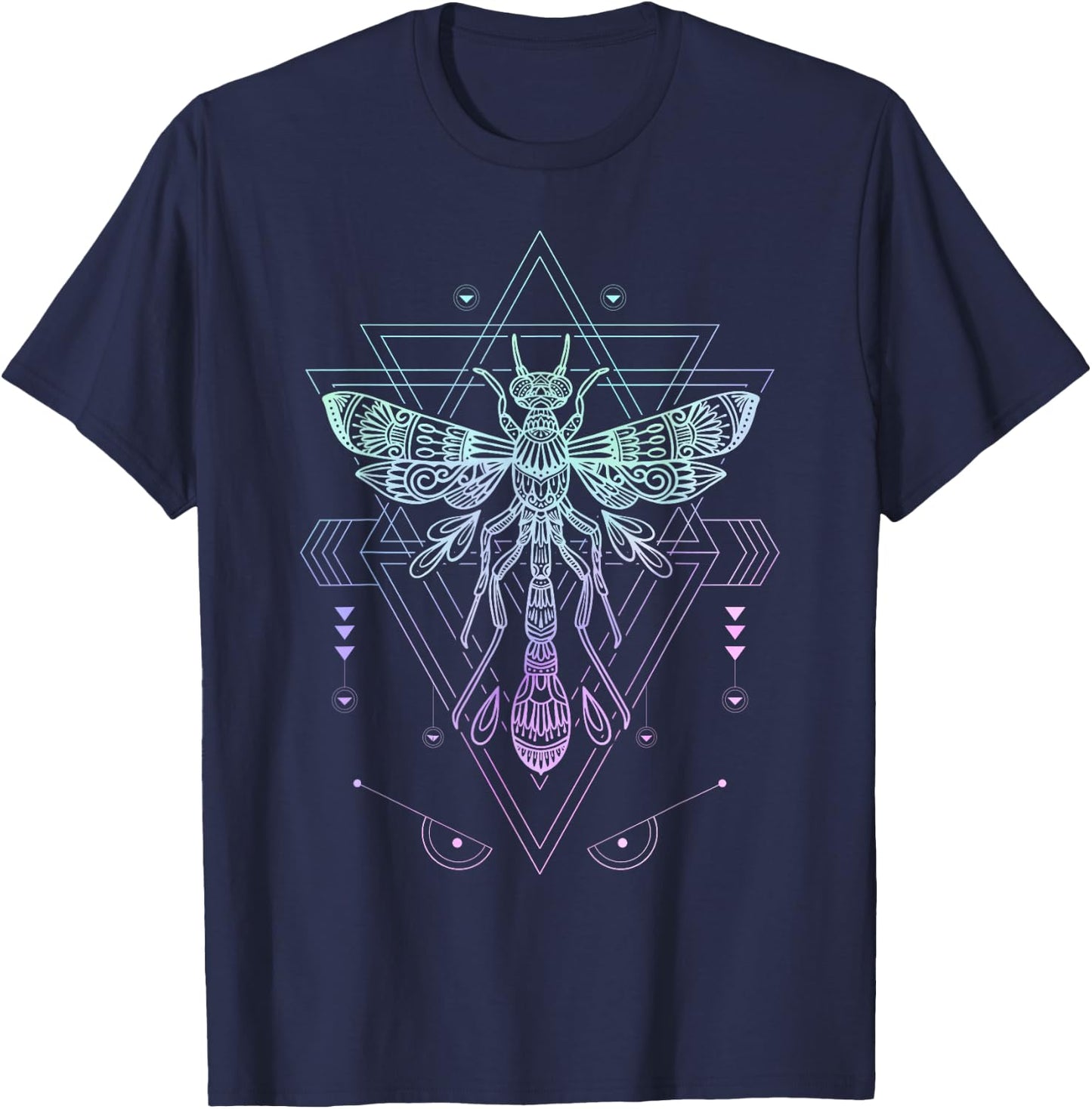 Vaporwave Japanese Dragonfly Pagan Occult Pastel Goth T-Shirt - T-Shirt | Navy