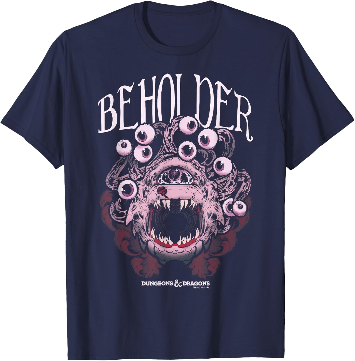 Dungeons & Dragons Beholder Big Face T-Shirt - T-Shirt | Navy
