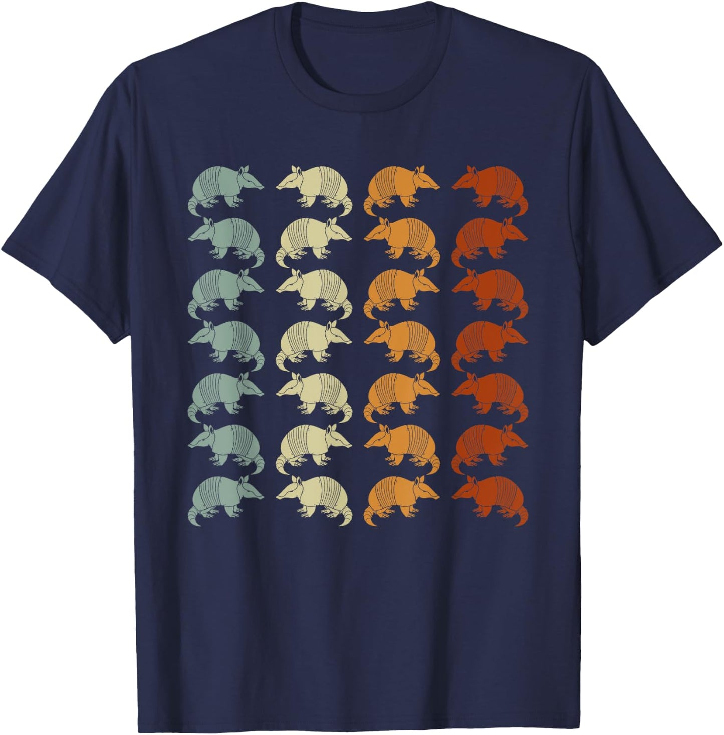 Retro Wild Nature Armadillo Lover Animal Armadillo T-Shirt - T-Shirt | Navy