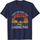 Sorry For What I Said While Loading Pigs Funny Retro Sunset T-Shirt - T-Shirt | Navy