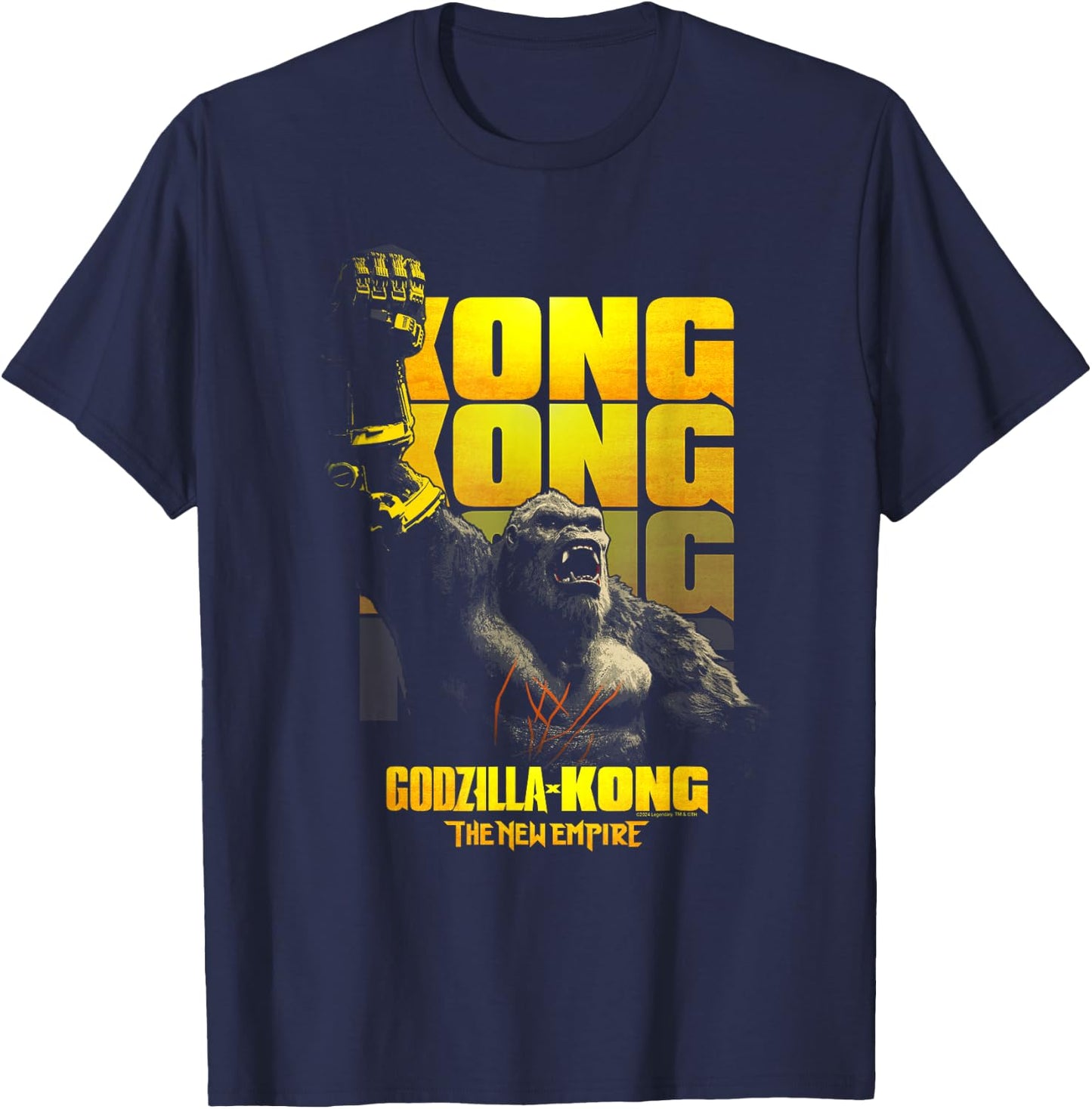 Godzilla x King Kong Beast Glove Kaiju T-Shirt - T-Shirt | Navy