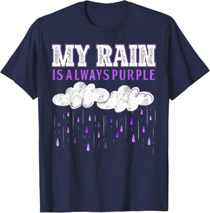 My Rain is Always Purple T-Shirt - T-Shirt | Navy