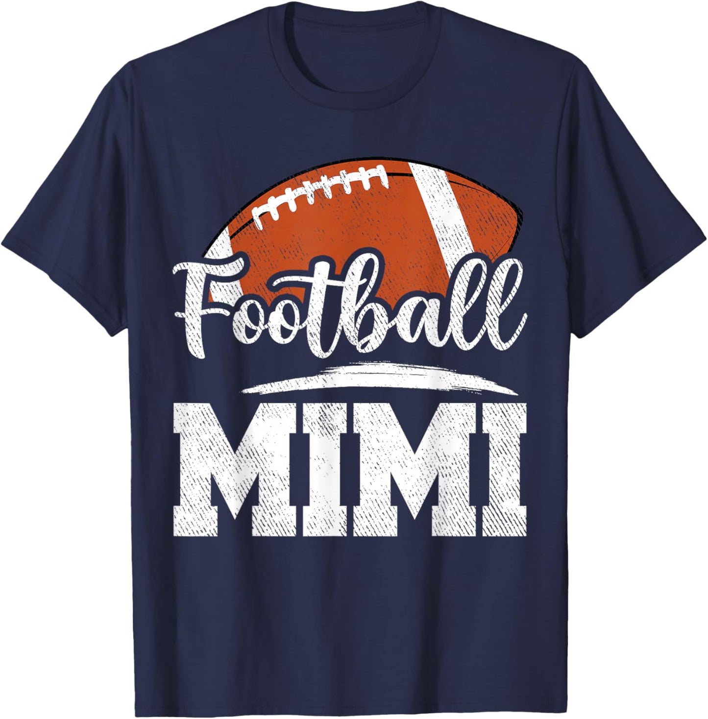 Football Mimi Football Player Game Day Mother's Day T-Shirt - T-Shirt | Navy