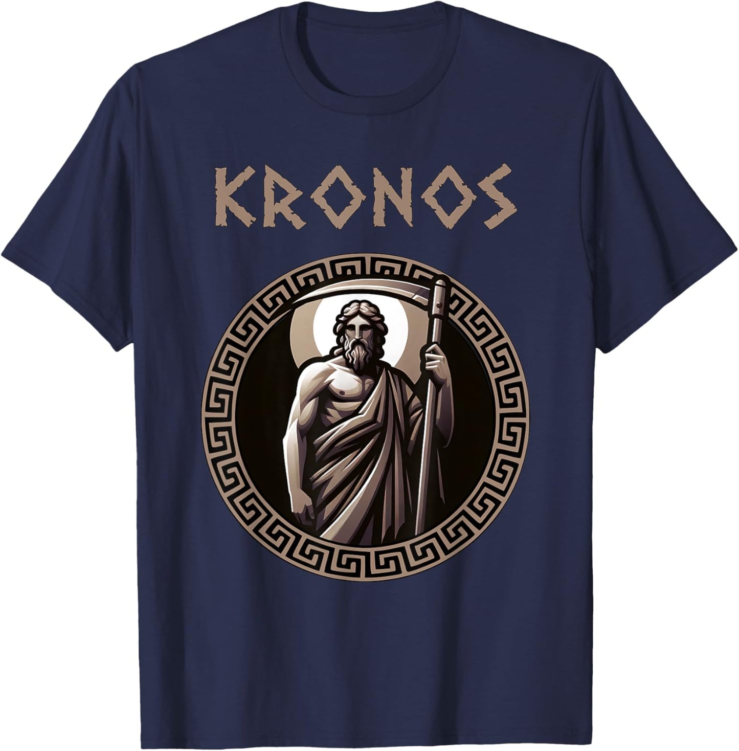 Kronos Ancient Greek Titan Greek Mythology Symbol T-Shirt - T-Shirt | Navy
