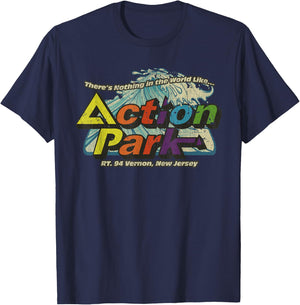Funny Action Park New Jersey 1978 Vintage T-Shirt - T-Shirt | Navy