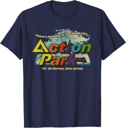 Funny Action Park New Jersey 1978 Vintage T-Shirt - T-Shirt | Navy
