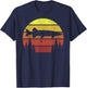Musky Fishing Retro Muskie Forest Treeline - Fisherman T-Shirt - T-Shirt | Navy