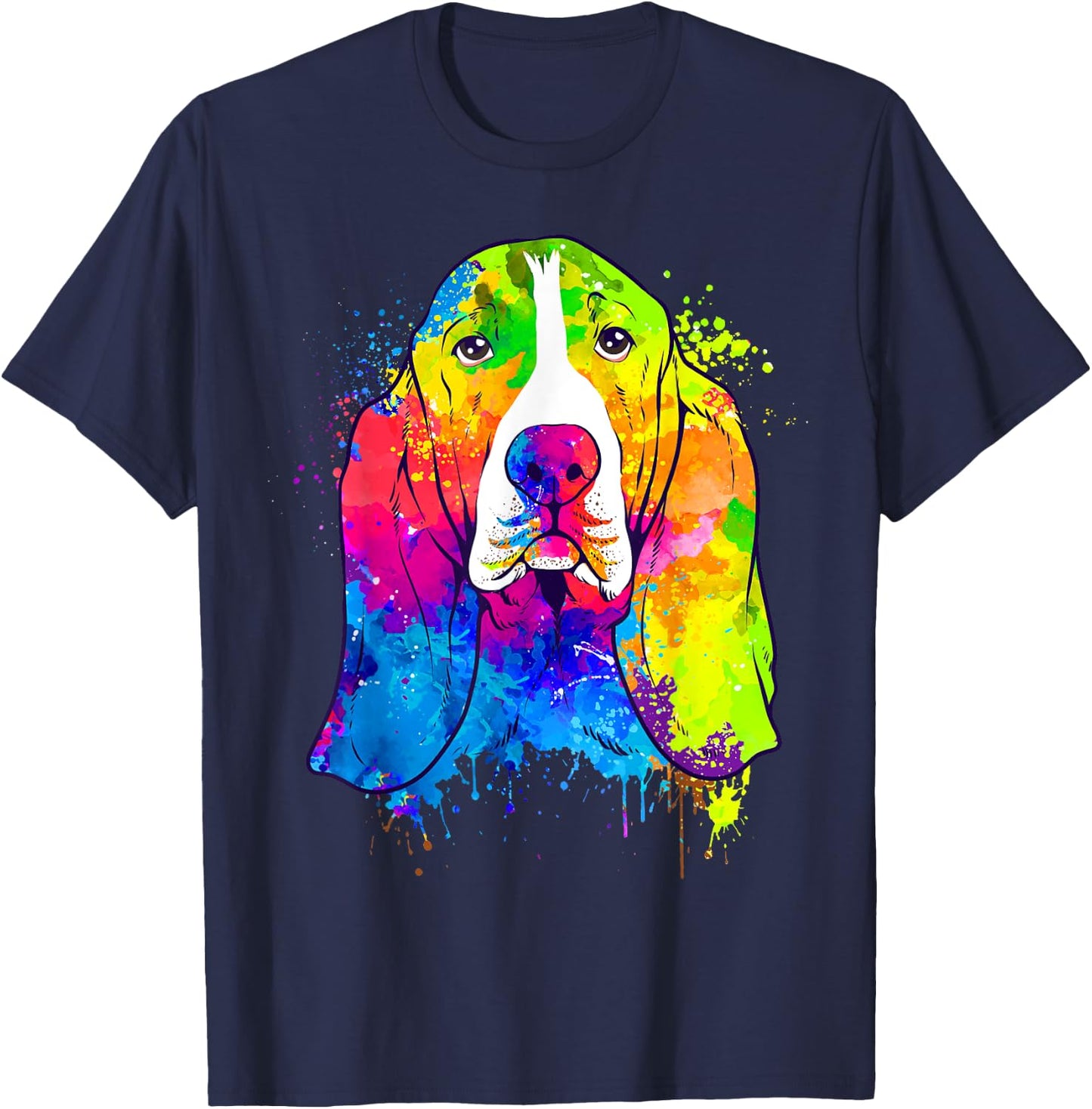 Cool Basset Hound Design Women Basset Hound Lover T-Shirt - T-Shirt | Navy