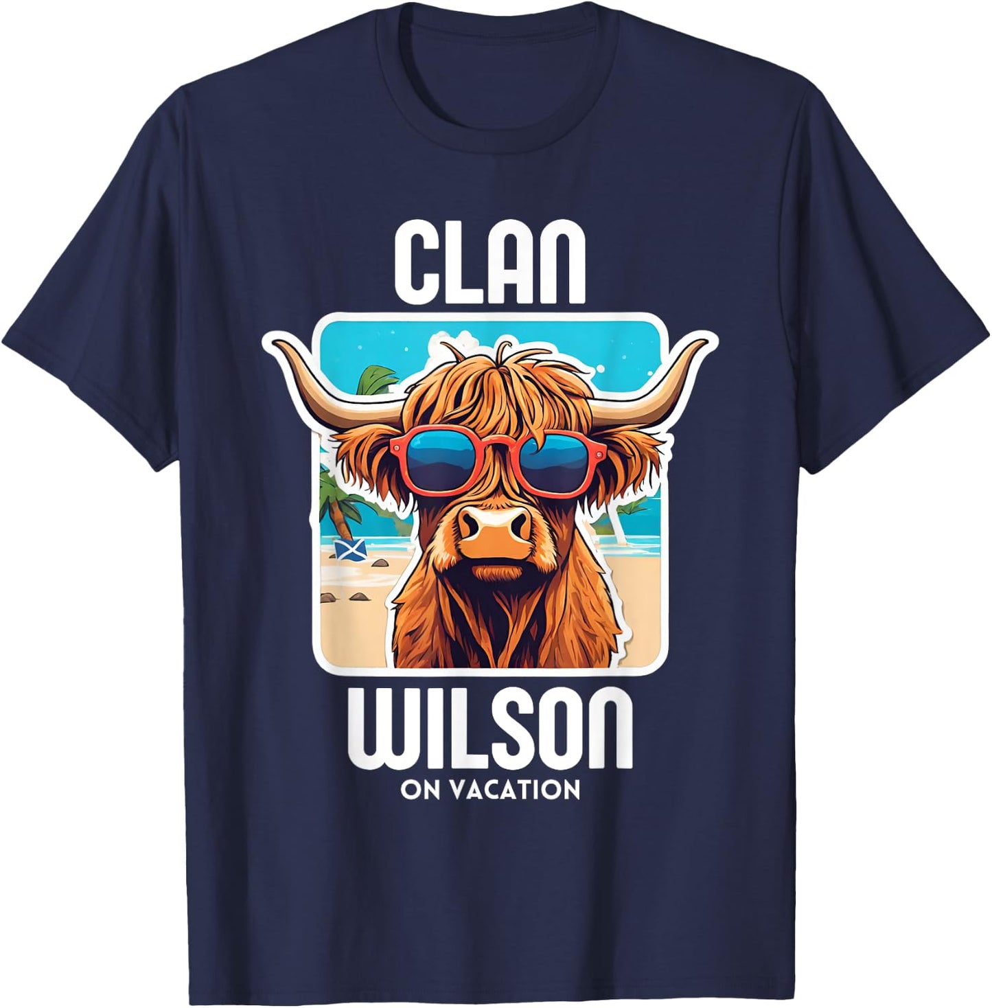 Wilson Clan Vacation Scottish Family Name Party T-Shirt - T-Shirt | Navy