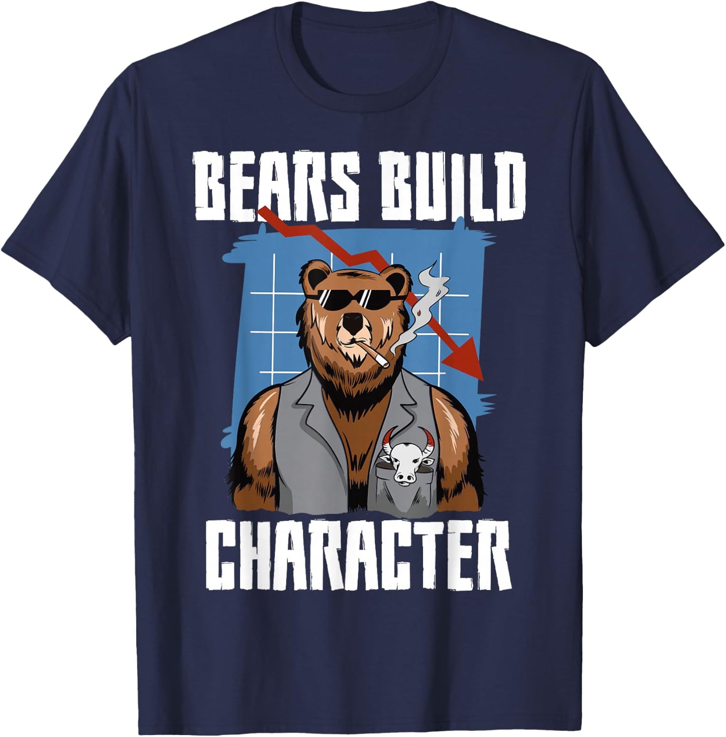Bear Market Investor Day Trading Stock Exchange Stock Investing T-Shirt - T-Shirt | Navy