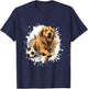 Golden Retriever Dog Playing Soccer Sports Team Animal T-Shirt - T-Shirt | Navy