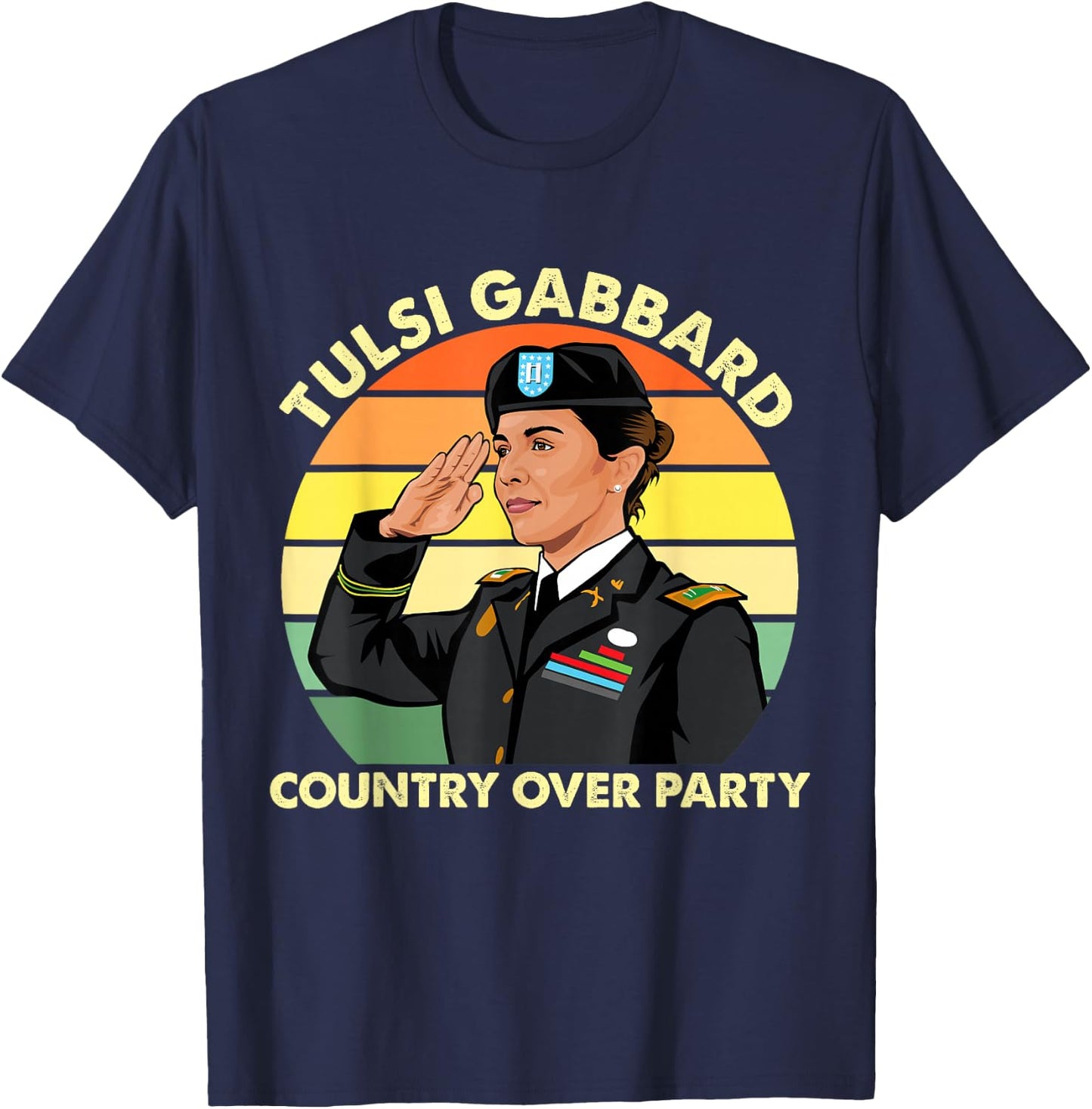 Tulsi Gabbard for First Female President 2028 America USA T-Shirt - T-Shirt | Navy