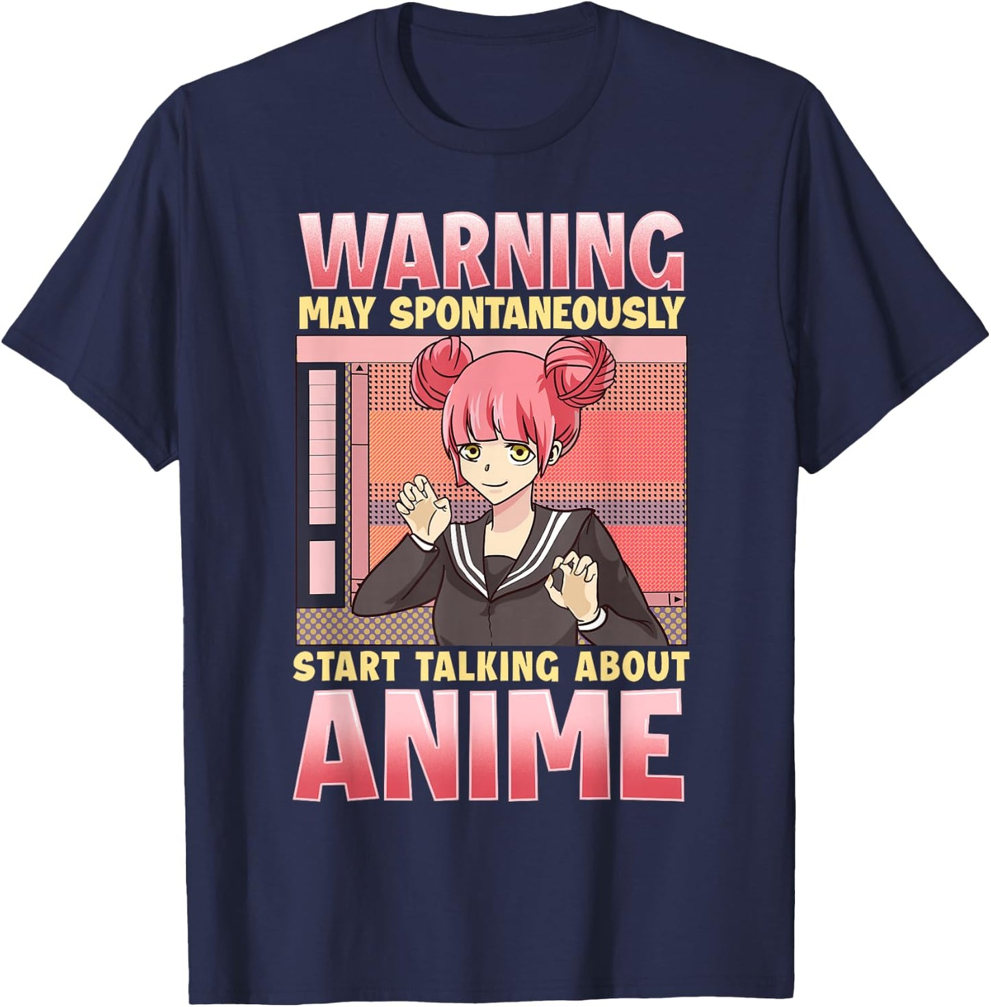 Anime Shirts Girls Anime Girl Shirt Funny Anime T-Shirt - T-Shirt | Navy