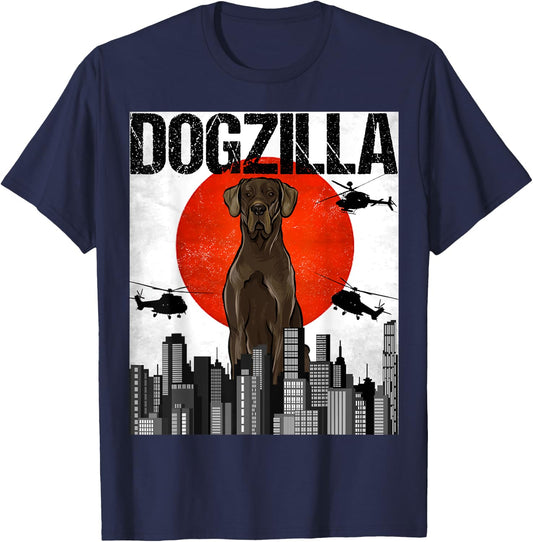 Funny Vintage Japanese Dogzilla Black Great Dane T-Shirt - T-Shirt | Navy
