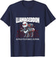 LLAMAGEDDON - Alpaca Your Bags, Human. L800 Cyborg Llama T-Shirt - T-Shirt | Navy