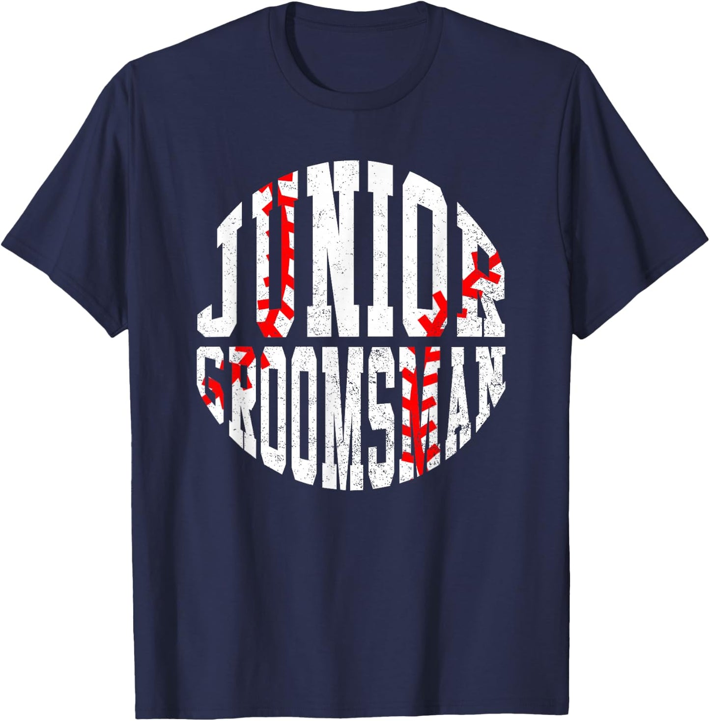 Kids Jr Junior Groomsman Baseball Player Wedding Party T-Shirt - T-Shirt | Navy