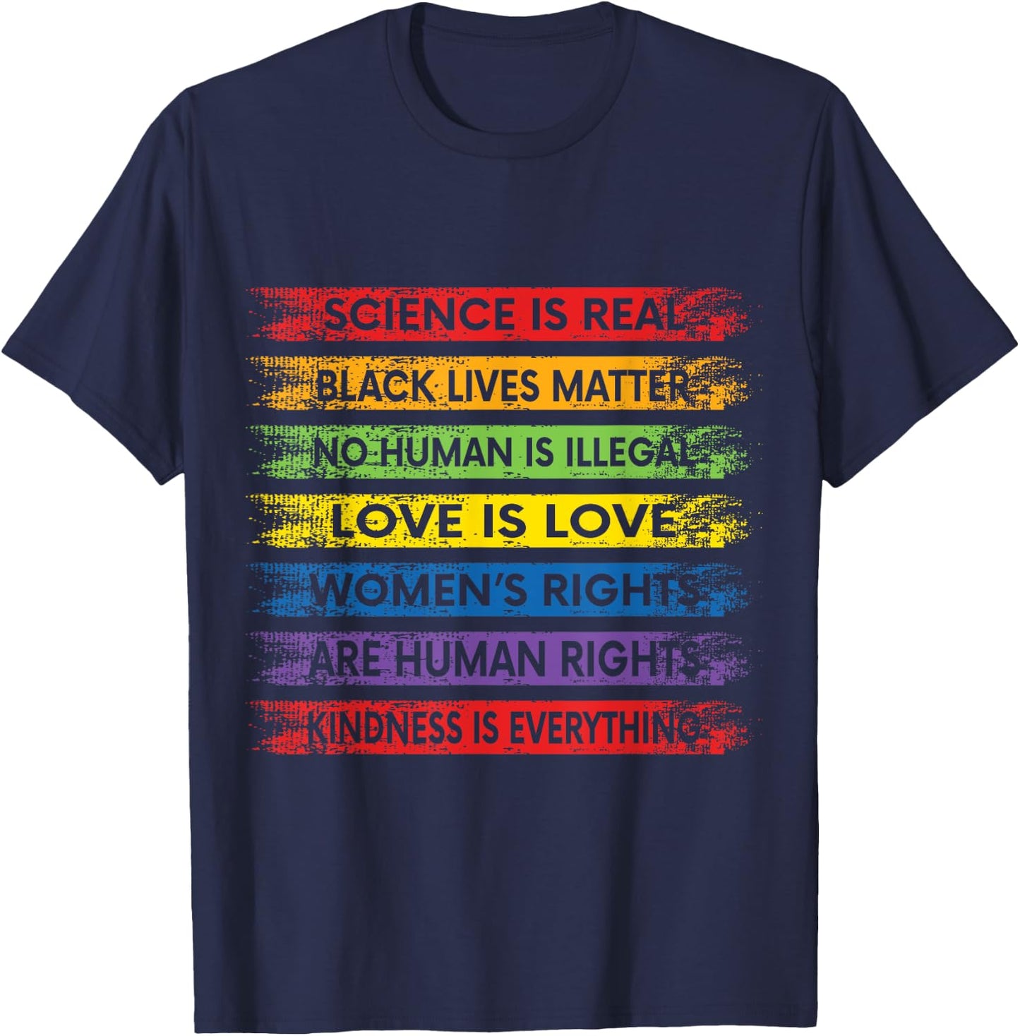 Science Is Real Black Lives Matter Design T-Shirt - T-Shirt | Navy