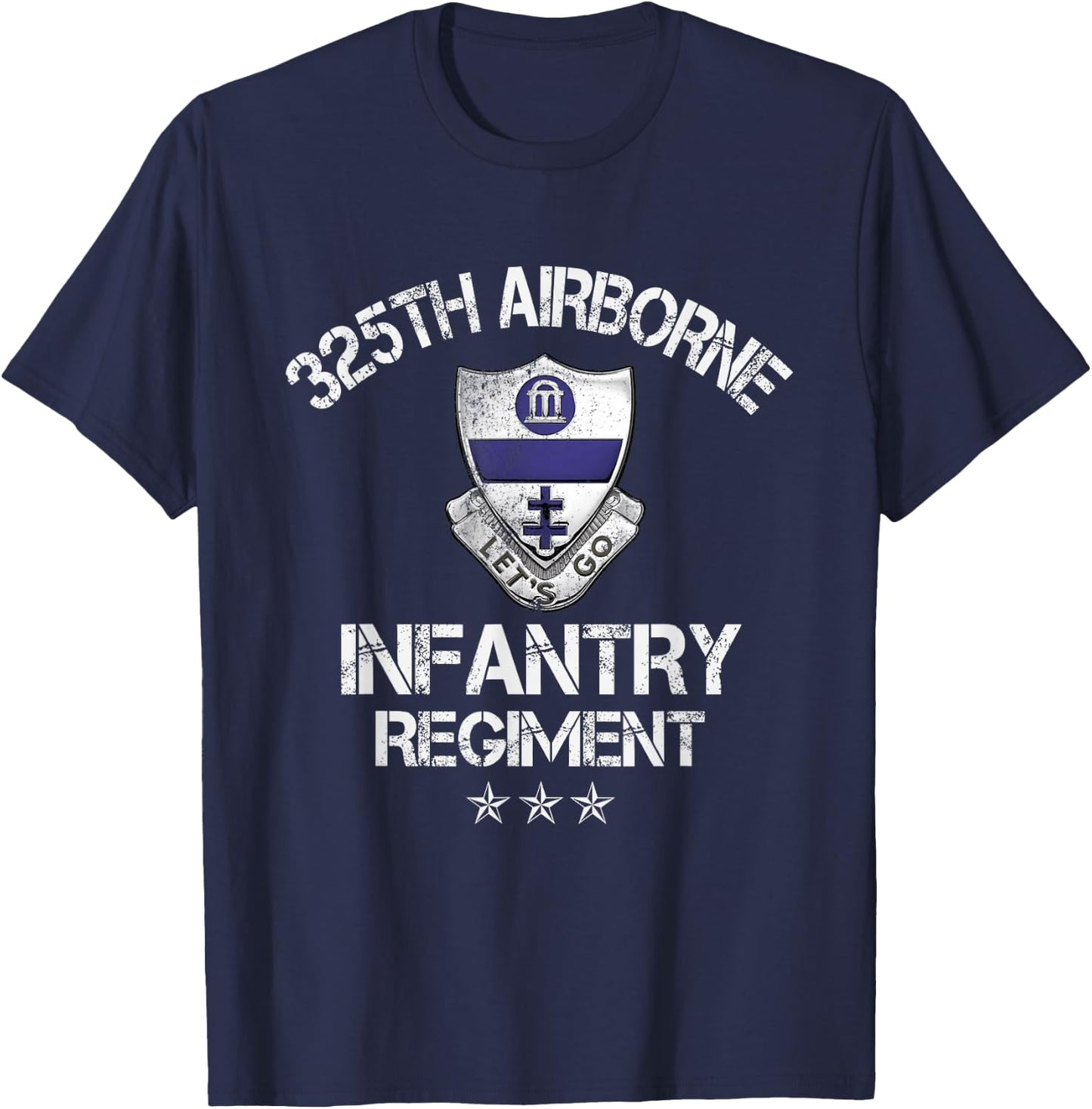 325th Airborne Infantry Regiment Veteran Patriotic Gift T-Shirt - T-Shirt | Navy