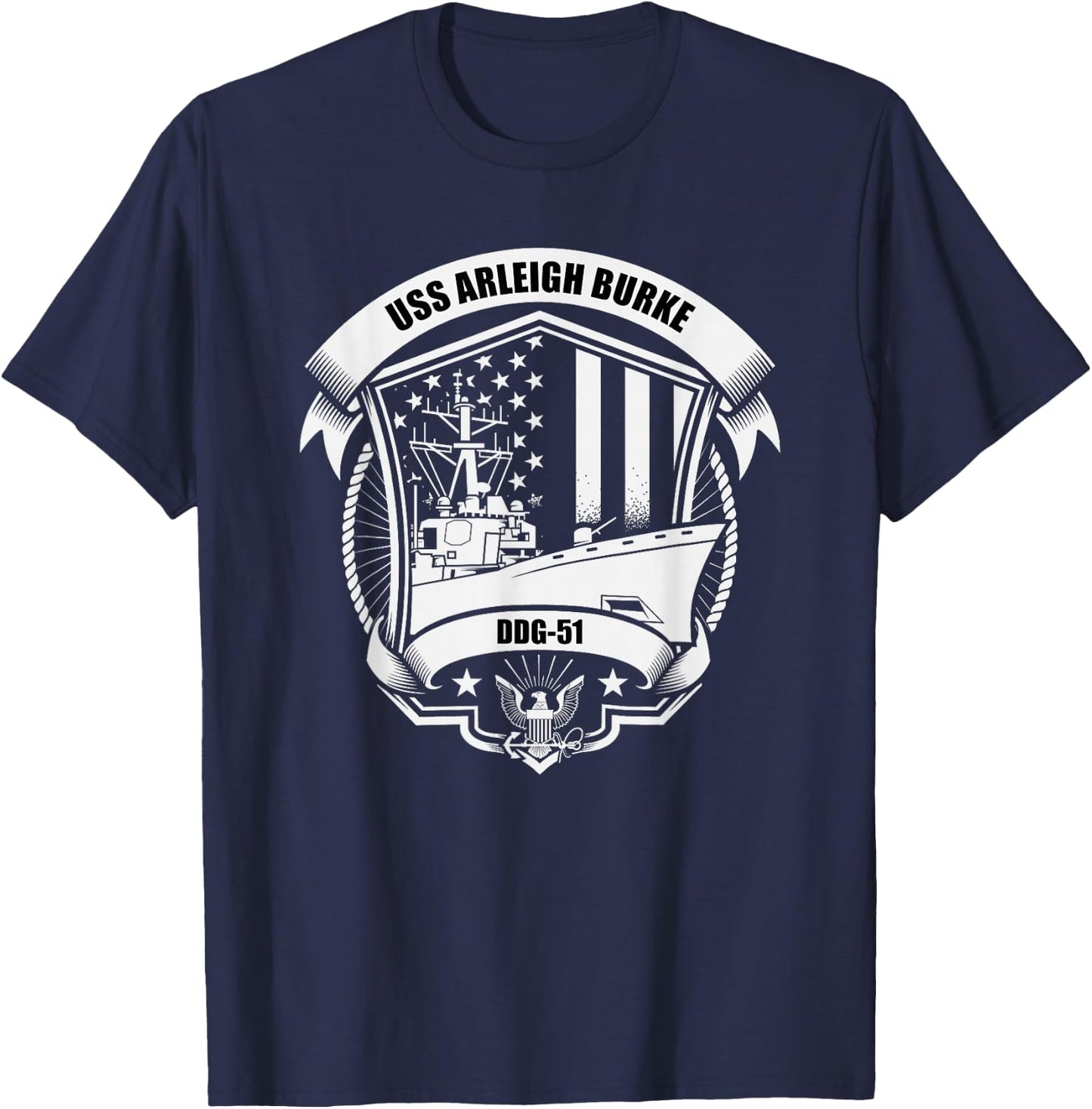 USS Arleigh Burke DDG-51 T-Shirt - T-Shirt | Navy